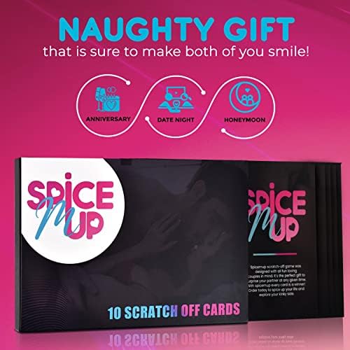 כרטיסי שריטת סקס לזוגות מאת spicemup- שריטה שוב ושוב על קלפי מיקום סקס [10 קלפים]- משחק חדר שינה